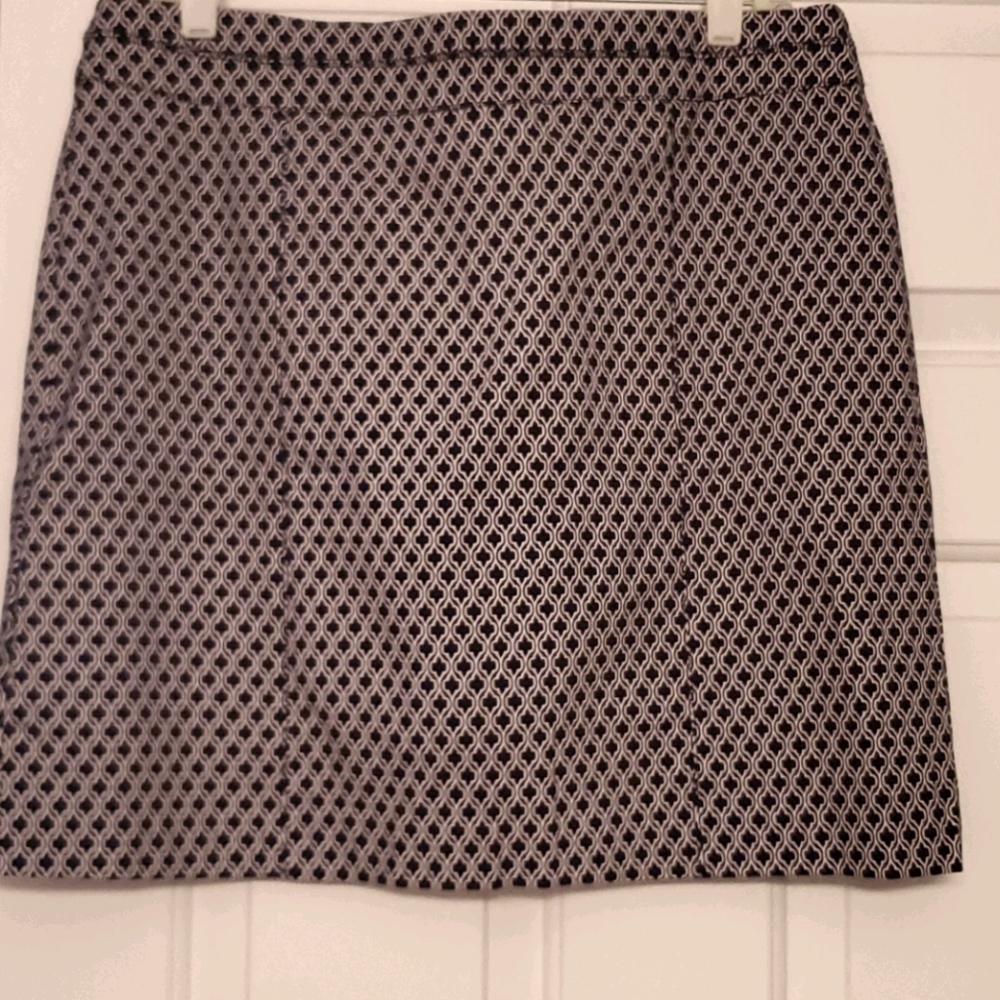 Navy & White Skort